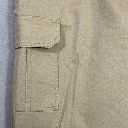 Chaps Herren Hose 36 x 34 hellbraun Chino gerades Bein hoher Bund Cargo Taschen Freizeit - Bild 6 von 17