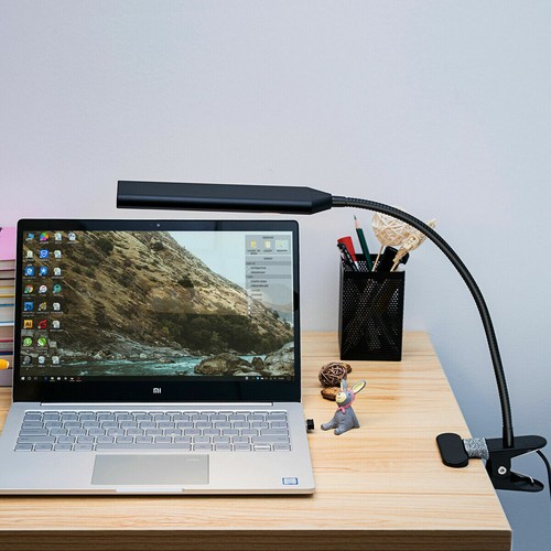 USB Clip On Desk Lamp Flexible Clamp Reading Light LED Bed Table Bedside Night - Picture 4 of 12