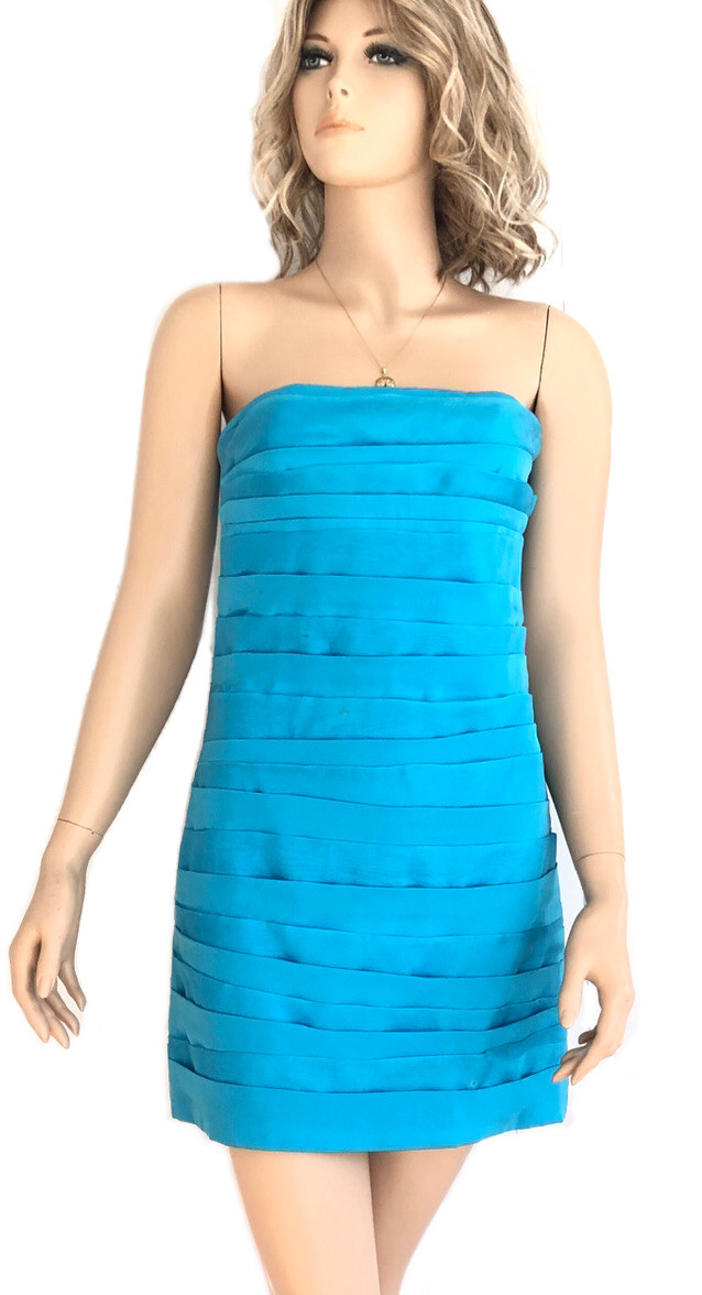 Alice & Olivia strapless mini dress SM Silk turquoise Party Prom Evening Wedding | eBay Alice & Olivia strapless mini dress SM Silk turquoise Party Prom Evening Wedding | eBay