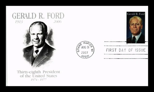 US COVER PRESIDENT GERALD R FORD FDC PANDA THERMOGRAPHED CACHET
