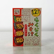 NGT Raku Raku Japanese Freeze-Dried Miso Soup, 12 Pack - 61g