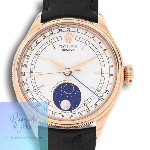 Rolex Cellini Moonphase 50535 K18RG White Dial Automatic Men's Watch Used