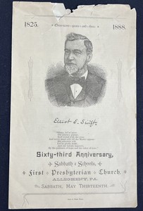 1888 63rd Anniversary Sabbath Schools 1st Presbyterian Church Allegheny Pa Prog