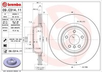 2X Bremsscheibe Hinten Brembo 09C31411 FÜR Bmw