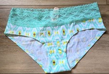 NWT Vintage Victoria's Secret Cotton Lace Waist Low-Rise Hiphugger Panties S
