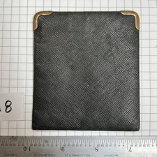 beautiful leather change purse / fold - vintage item - free shipping 