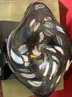 Murano Tutti Frutti Vintage Dish Bowl 11.5in Black Art Glass