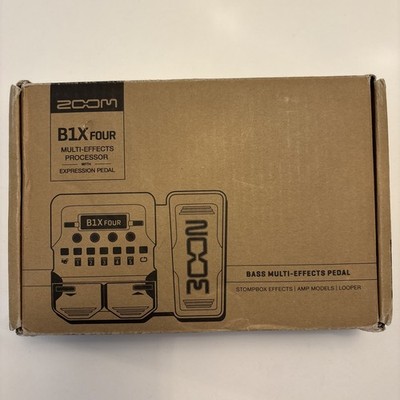 ZOOM B1X FOUR Multi-Effects Processor with Expression Pedal for Bass Guitar New