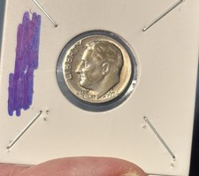 1974 Roosevelt Dime With Possible Major Mint Error; Blank Planchet Reverse Side