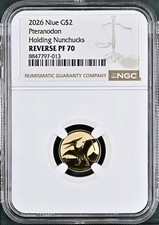 2026 NIUE 2 GRAM GOLD NGC REVERSE PF70 PTERANODON HOLDING NUNCHUCKS 6609.49 per troy oz
