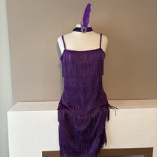Flapper Dress 1920s/30s Fancy Dress Costume Women Great Gatsby Adults Size 12
