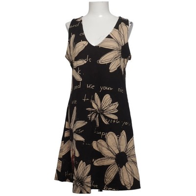 Desigual, Kleid, Größe: 36, Schwarz/Beige/Rot, Baumwolle, Blumen, Damen #qzw