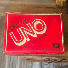 International Games UNO Deluxe Card Game Set w/ Tray Score Pad 1978