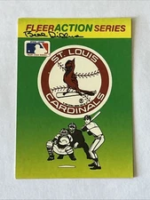 SIGNED Bill Dillman Fleer 1990 St Louis Cardinals Action Series Sticker Card