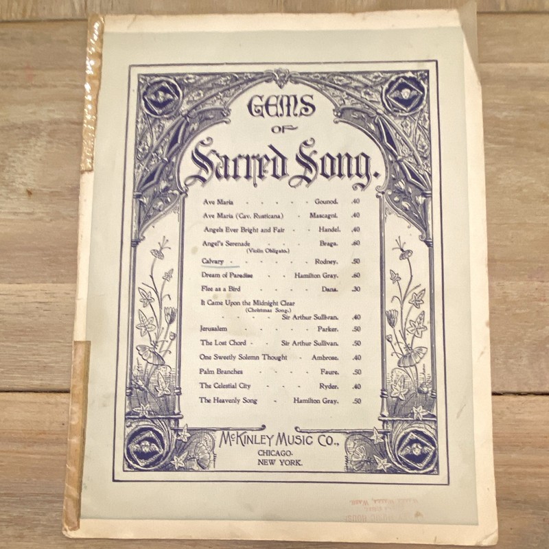 McKinley Music Co. Gems of Sacred Song Piano Solo Religious Sheet Music