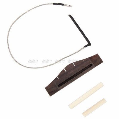 Set 4 String Ukulele Guitar Rosewood Bridge Piezo Bridge Saddle Nut *uq