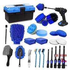 27Pcs Car Detailing Kit, Car Cleaning Kit, Car Detailing Brush Set, 27PCS-Blue