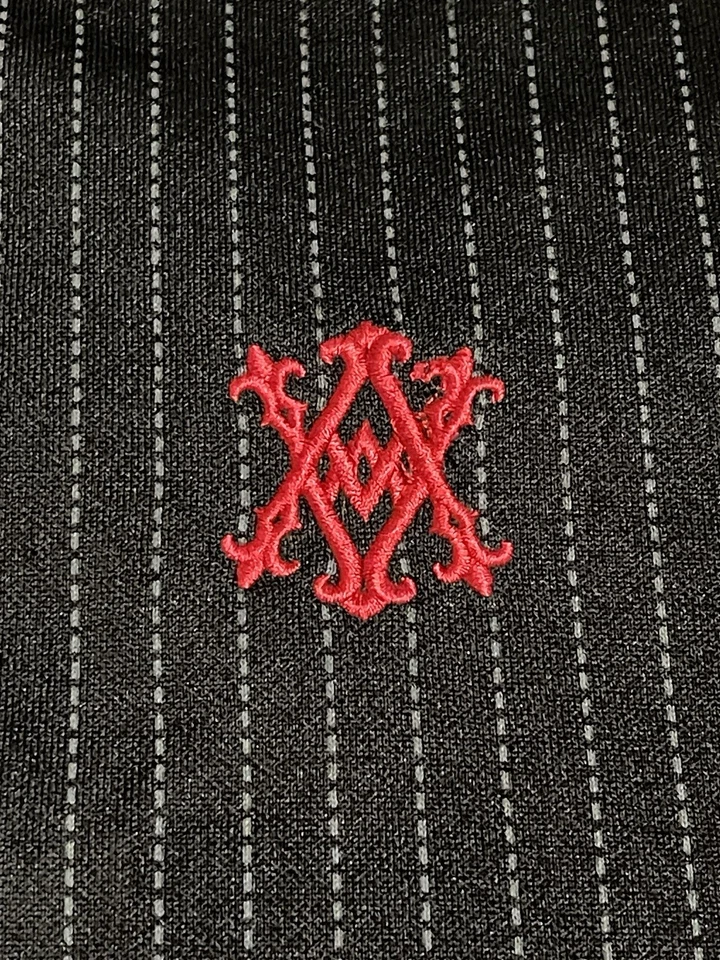 Avirex Men’s Track Jacket M Black Red Stripe Full Zip Single Stitch T41 - Image 2 of 4