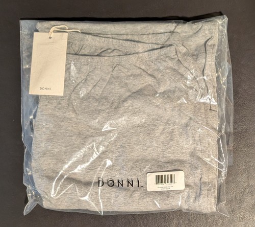 DONNI Pantalone Donna The Jersey Simple Crop Grigio Erica Taglia XS - Nuovo con etichette - Foto 7 di 10