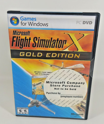 NEW Sealed Microsoft Flight Simulator X Gold Edition PC Windows 2008 Vintage FSX