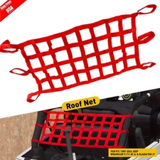 Red Mesh Cargo Net, Auto Roof Net for Jeep Wrangler YJ TJ JK JKU JL JLU Black