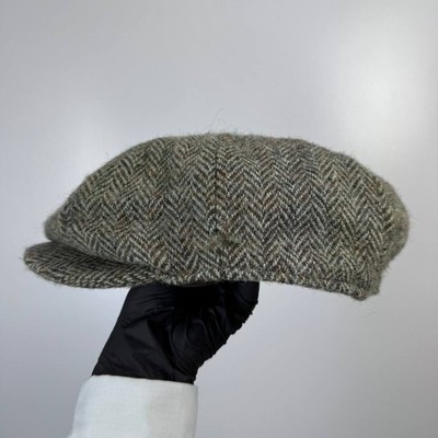 Harris Tweed Wool Flat Cap Hat Herringbone Newsboy Baker Boy  display picture 2