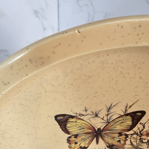 Vintage Treasure Craft Pottery 10 ¼" Butterfly Dinner Plates Set of 6 - Picture 2 of 23