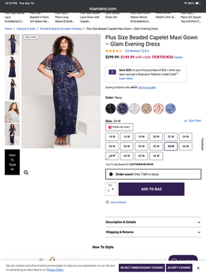 Plus Size Navy Blue silver Sequin formal beaded caplet maxi gown evening  sz. 30 | eBay