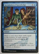 MTG Magic The Gathering Card Accumulated Knowledge Instant Blue Masters25