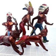 Vintage Native American Indians Warrior Toy Soldier Figures Made in England Lot
