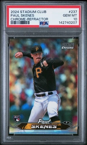 2024 stadium club paul skenes chrome refractor psa 10