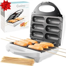Corn Dog Maker: Fun Snacks on a Stick + 50 Skewers & Recipes! Perfect Gift!