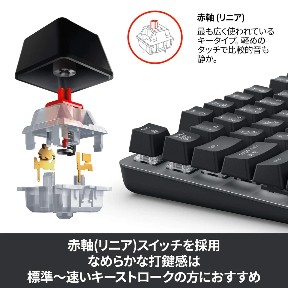 Logitech K835GPR Wired Mechanical Keyboard Red Axis Linear Tenkeyless Graphite - Image 3 of 4