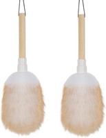 Lammwoll-Staubwedel 2Er-Set, Holzgriff Mit Seil, Waschbar