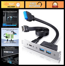 USB 3.2 USB-C Front Panel Adapter, 20Gbps Type-C USB 3.0 Extension Cable