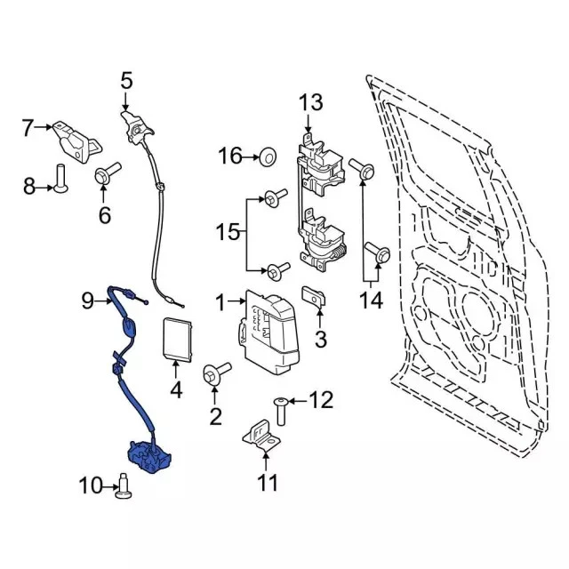 Actuador de bloqueo para Ford (N/P ML3Z-1626413-A)