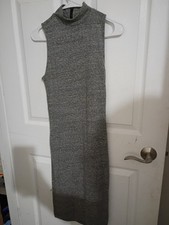 Womens Size Small Gray Slim Zipper Dress Forever 21