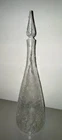 Mid Century Blenko CrystalClear Crackle Glass Bottle Decanter 920L Uranium Glow