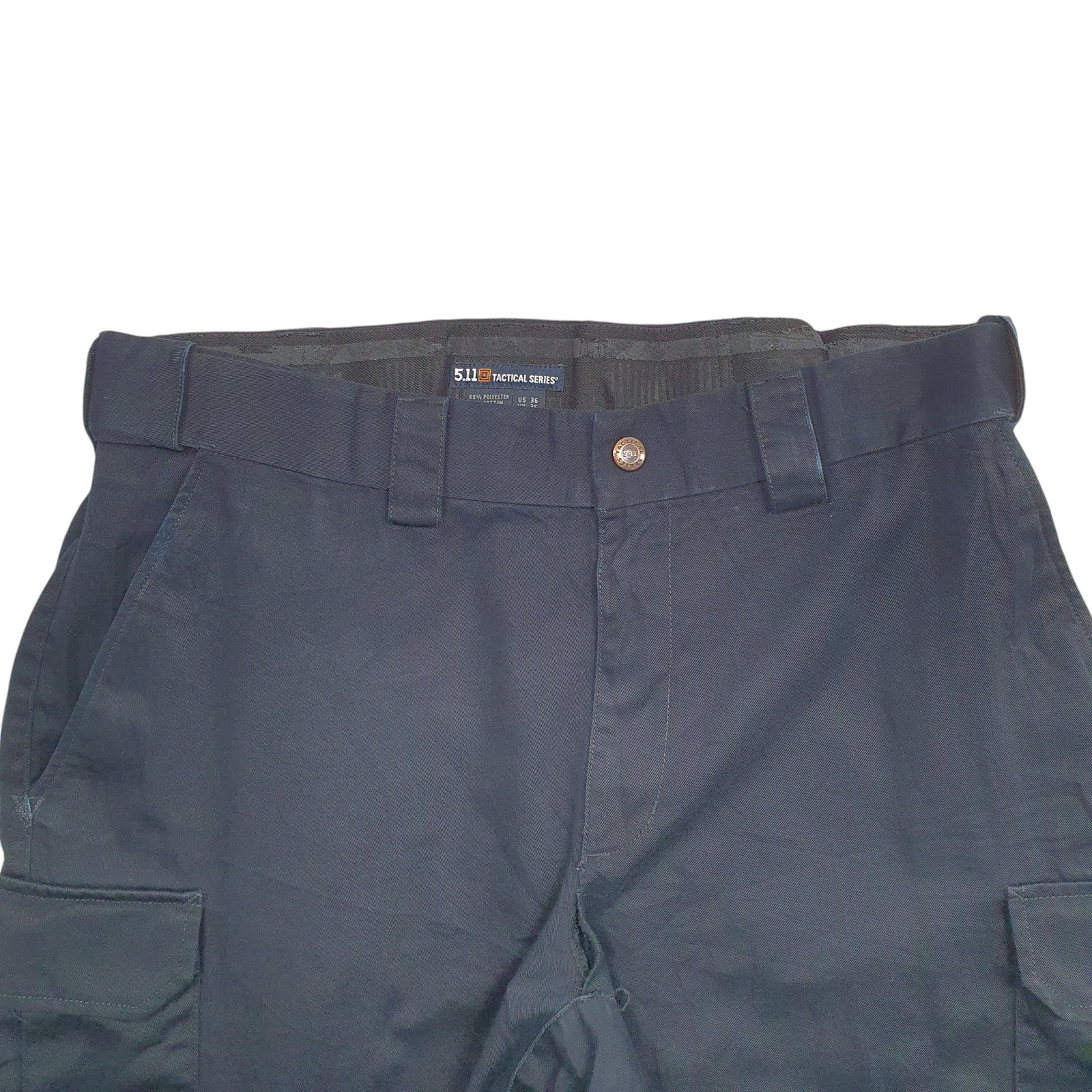 5.11 TACTICAL Stretch Fit Waist Cargo Workwear Trousers Navy Mens W36 L32 image 2
