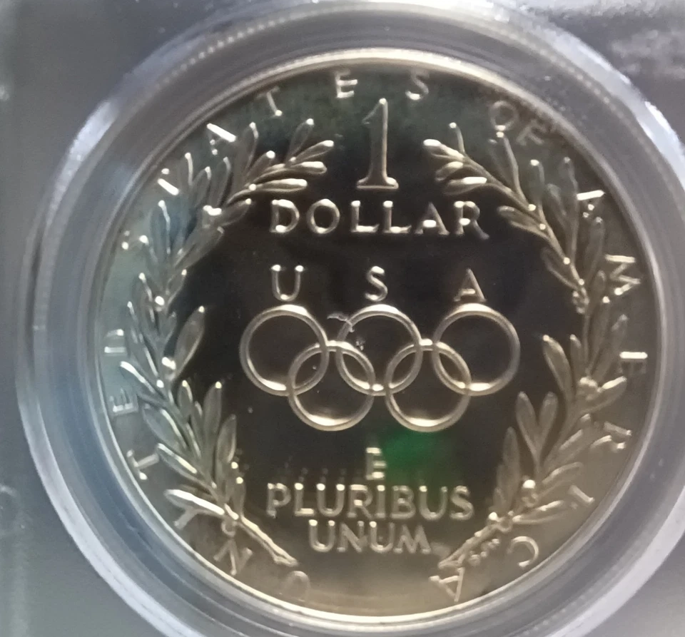 1988-S PCGS PR69DCAM OLYMPIC COMMEMORATIVE SILVER DOLLAR. Video SL0178. $.01STRT - Image 3 of 4