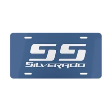 Chevrolet Silverado SS Front License Plate Tag Vanity Style Auto Metal Aluminum