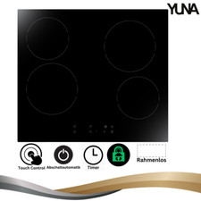 Glaskeramik Kochfeld 60 cm Einbaukochfeld 4 Zonen Touch Control Timer 9 Stufen