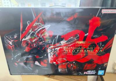 Bandai PG 1/60 Gundam Astray Red Frame Kai Titanium Clear Armor