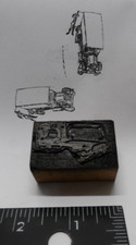 "Delivery Truck" Vintage Typeset Print Block-Metal on Wood