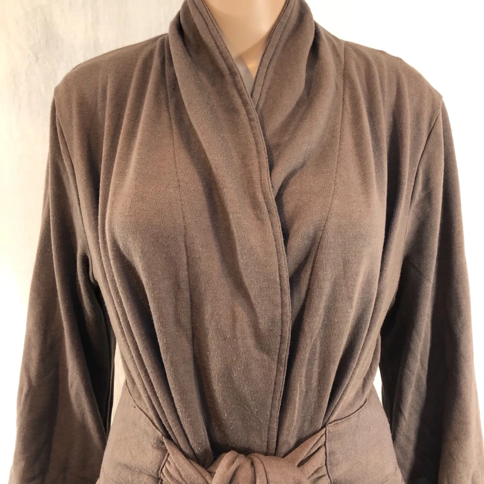 Soma Intimates women’s Robe Sz M. Brown Rayon Blend Lined Knee Length - Image 3 of 4