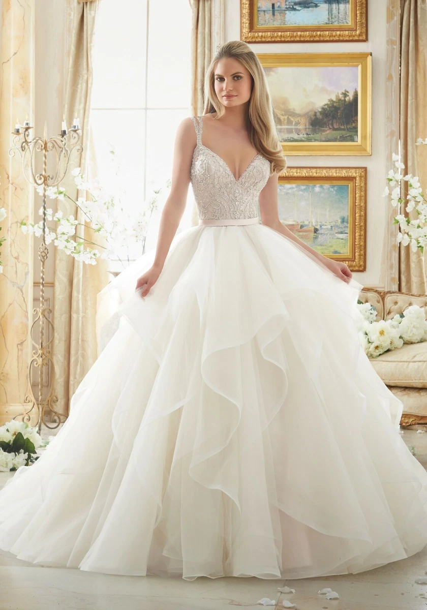 Brand New Mori Lee Sleeveless Bodice w/ V-Back Tulle Ballgown Style 2887 |  eBay