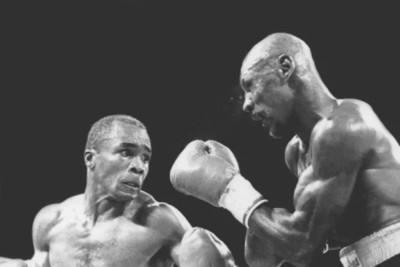 1987 SUGAR RAY LEONARD vs MARVELOUS MARVIN HAGLER 4x6 Photo
