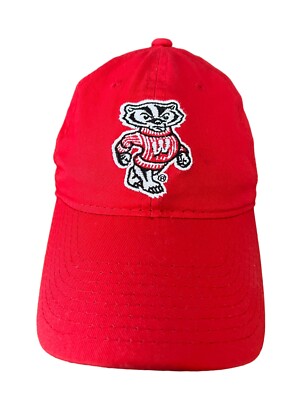 Wisconsin Badgers Snapback Hat Embroidered Badger Logo Red  display picture 2
