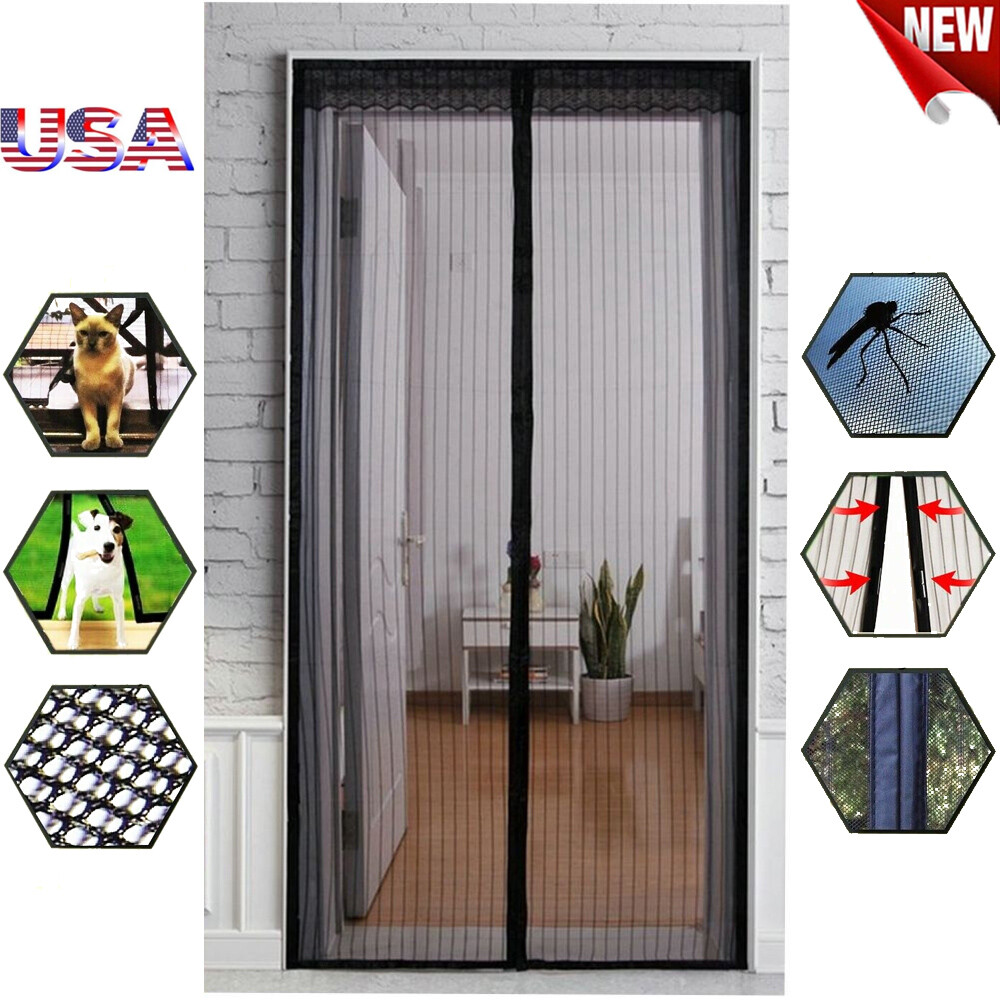 US Magic Screen Door Mesh Curtain Durable Insect Fly Bug