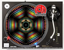 Kaleidoscope Color Blast  - 7"-12" DJ slipmat for LP turntable record player 